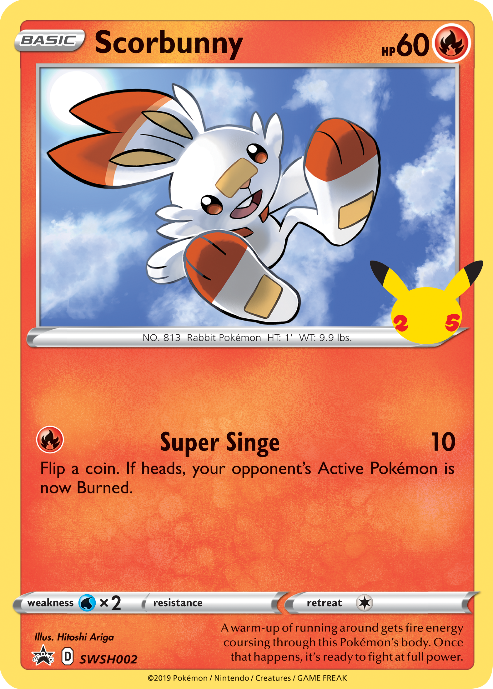 Scorbunny (SWSH002) (Jumbo Card) [First Partner Pack] | I Want That Stuff Brandon