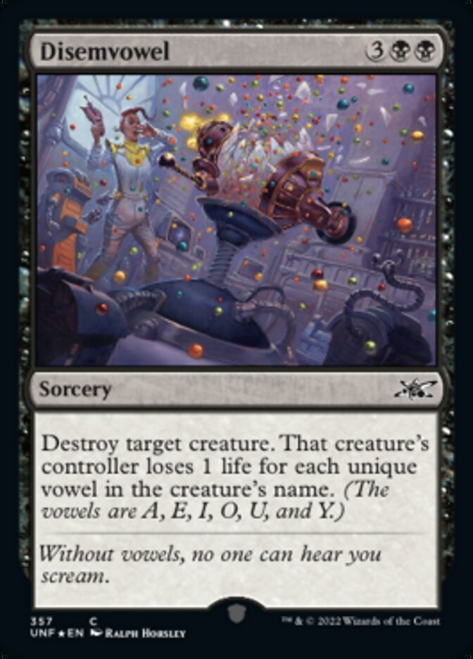 Disemvowel (Galaxy Foil) [Unfinity] | I Want That Stuff Brandon