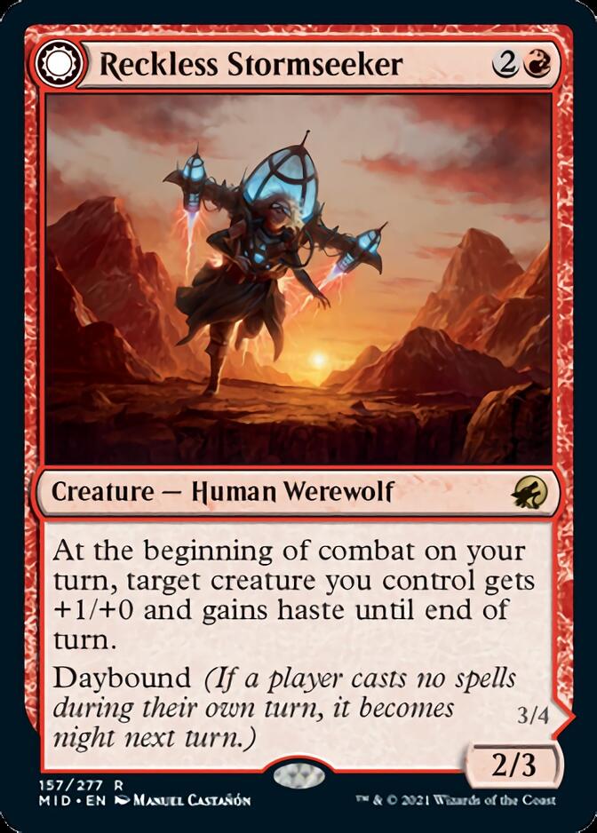 Reckless Stormseeker // Storm-Charged Slasher [Innistrad: Midnight Hunt] | I Want That Stuff Brandon