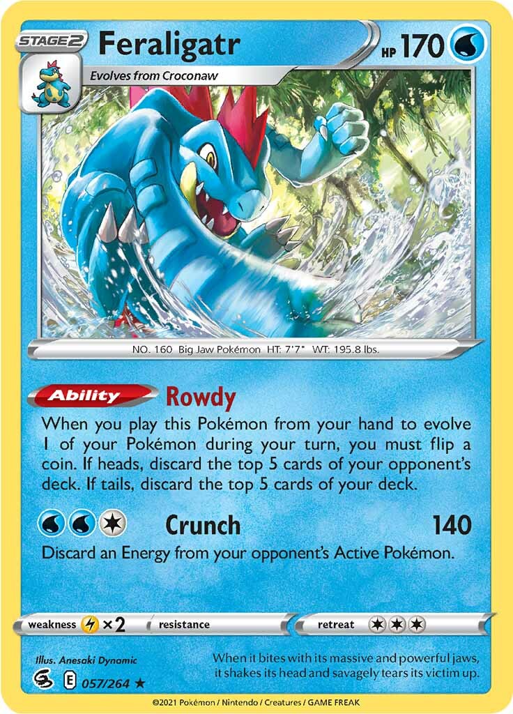 Feraligatr (057/264) [Sword & Shield: Fusion Strike] | I Want That Stuff Brandon