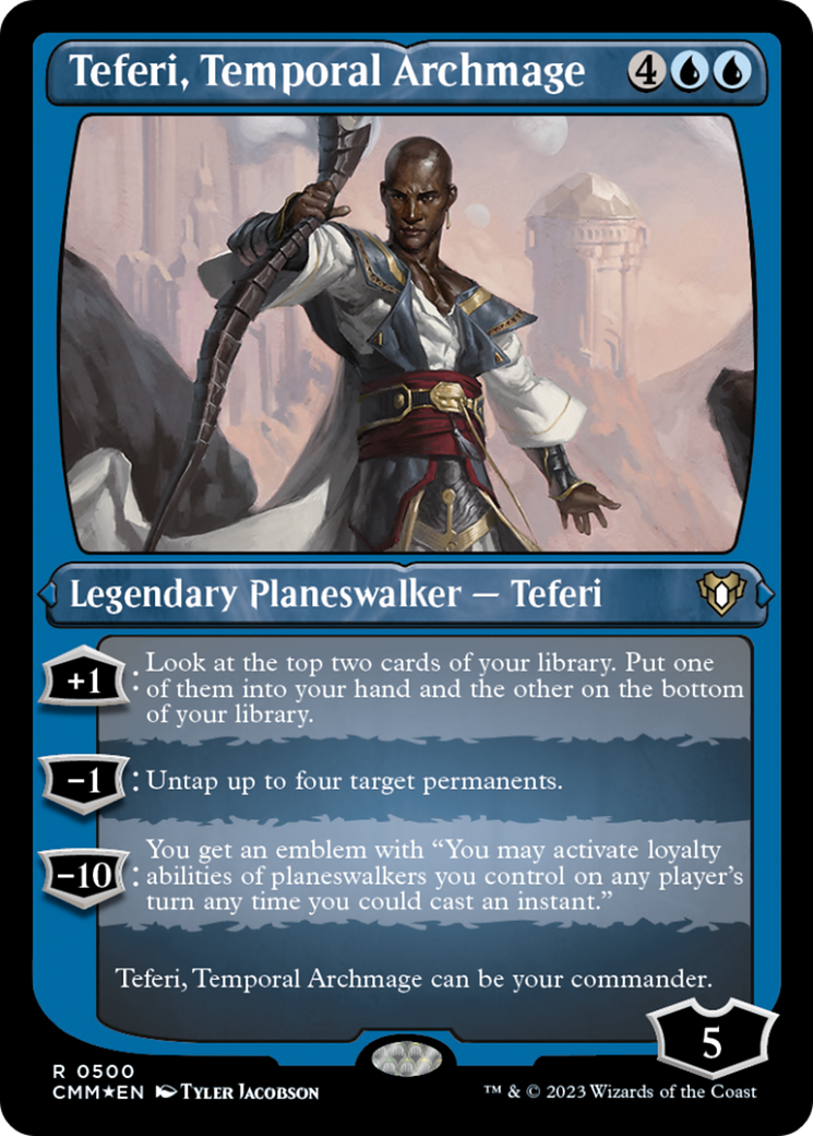 Teferi, Temporal Archmage (Foil Etched) [Commander Masters] | I Want That Stuff Brandon