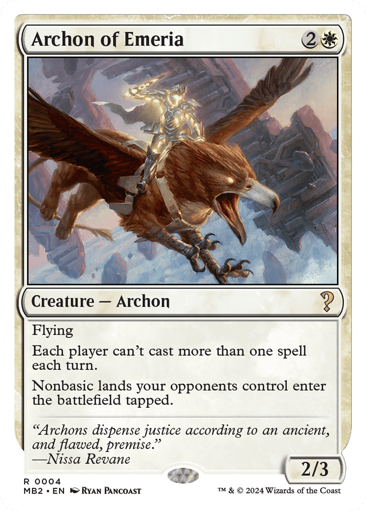 Archon of Emeria (White Border) [Mystery Booster 2] | I Want That Stuff Brandon