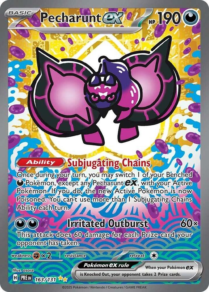 Pecharunt ex (163/131) [Scarlet & Violet: Prismatic Evolutions] | I Want That Stuff Brandon