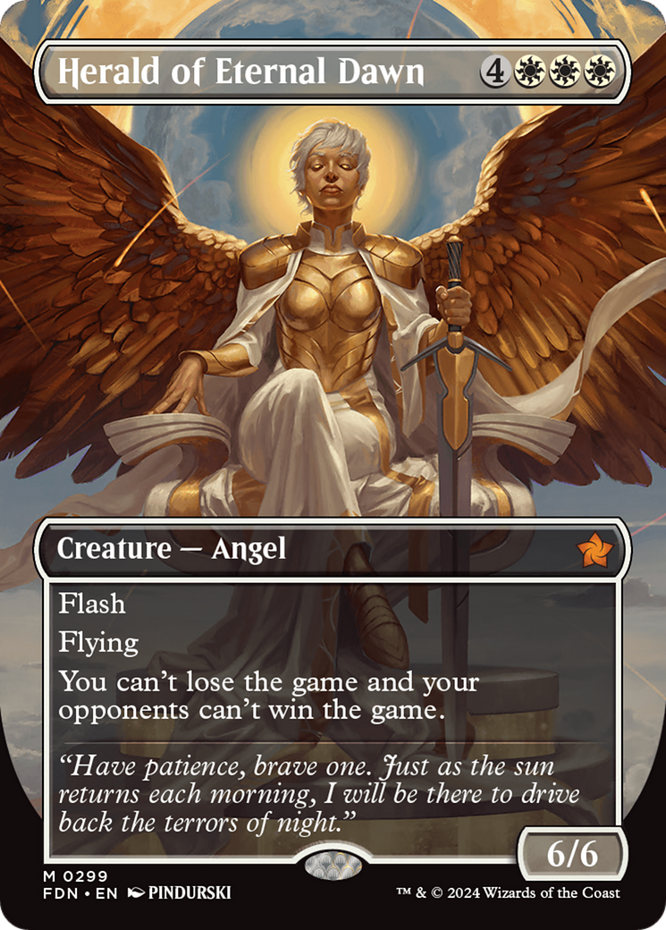 Herald of Eternal Dawn (Borderless) [Foundations] | I Want That Stuff Brandon