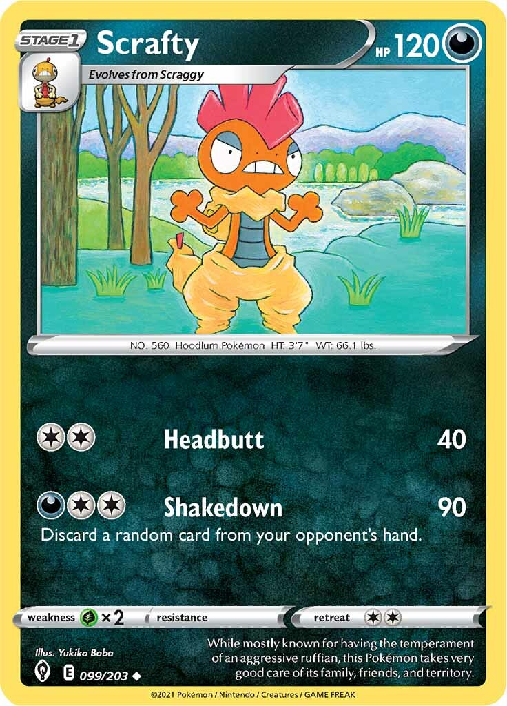 Scrafty (099/203) [Sword & Shield: Evolving Skies] | I Want That Stuff Brandon