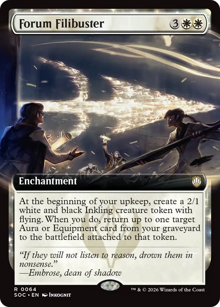 Forum Filibuster (Extended Art) [Secrets of Strixhaven Commander] | I Want That Stuff Brandon