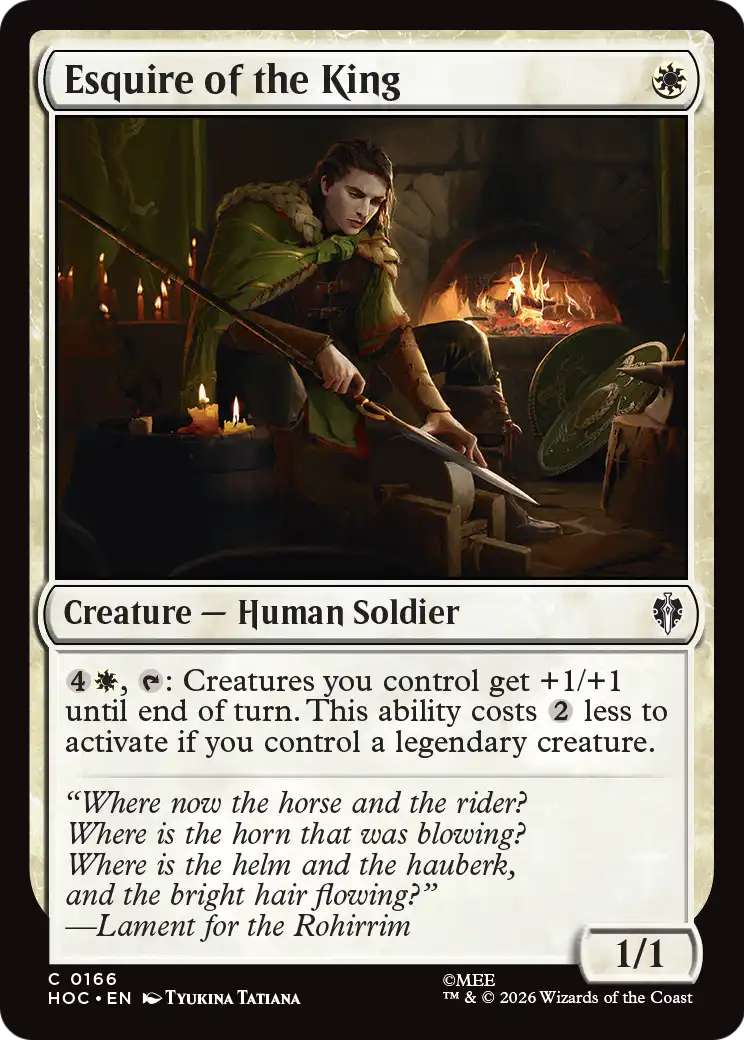 Esquire of the King [The Hobbit: Eternal-Legal] | I Want That Stuff Brandon