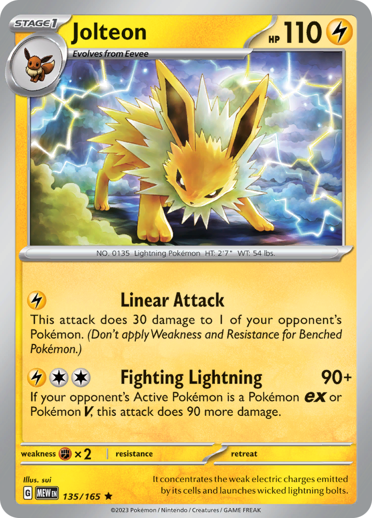 Jolteon (135/165) [Scarlet & Violet 151] | I Want That Stuff Brandon