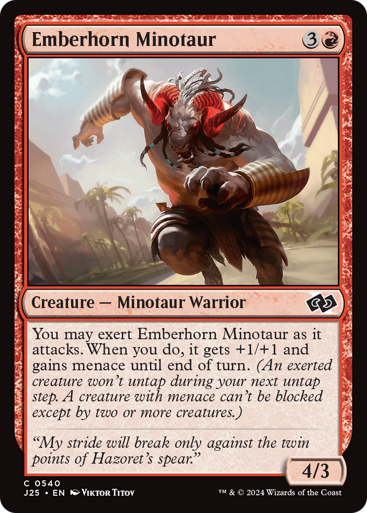 Emberhorn Minotaur [Foundations Jumpstart] | I Want That Stuff Brandon