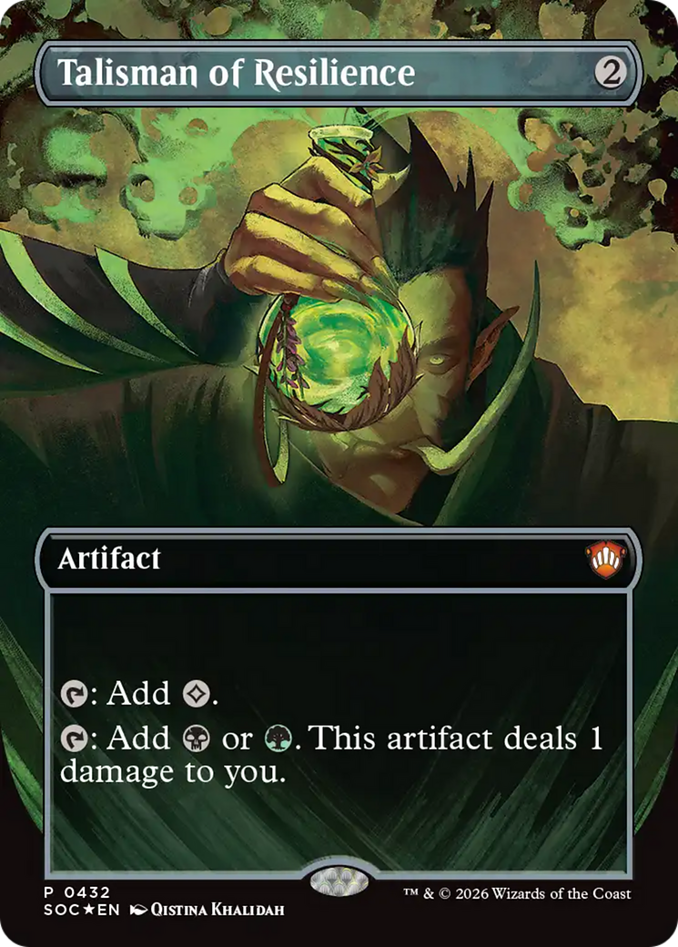 Talisman of Resilience (Borderless) [Secrets of Strixhaven Commander] | I Want That Stuff Brandon