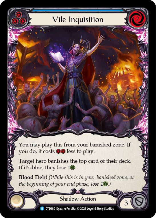 Vile Inquisition (Blue) [DTD180] (Dusk Till Dawn)  Rainbow Foil | I Want That Stuff Brandon