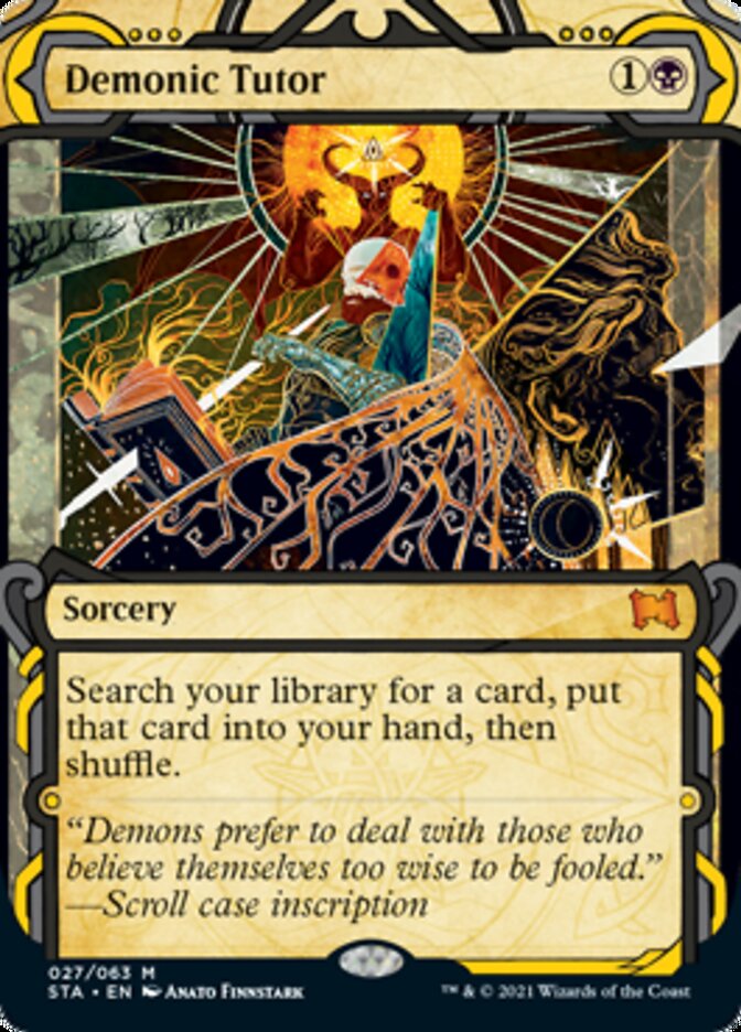 Demonic Tutor (Foil Etched) [Strixhaven: Mystical Archive] | I Want That Stuff Brandon