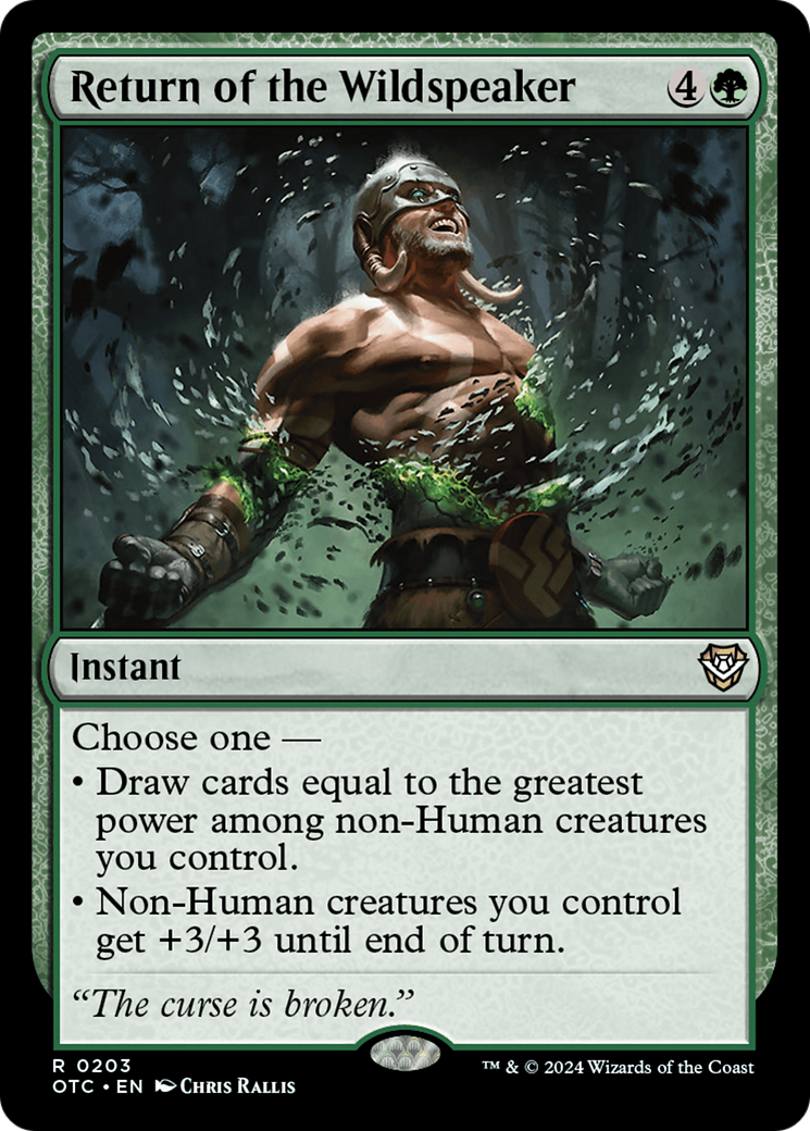 Return of the Wildspeaker [Outlaws of Thunder Junction Commander] | I Want That Stuff Brandon