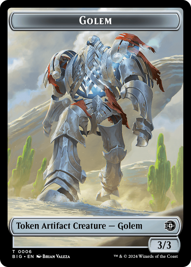 Golem // Plot Double-Sided Token [Outlaws of Thunder Junction: The Big Score Tokens] | I Want That Stuff Brandon