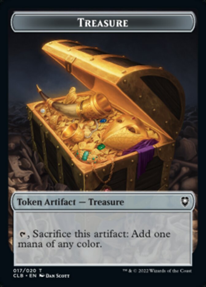Treasure // Saproling Double-Sided Token [Commander Legends: Battle for Baldur's Gate Tokens] | I Want That Stuff Brandon
