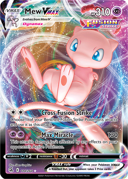 Mew VMAX (114/264) [Sword & Shield: Fusion Strike] | I Want That Stuff Brandon