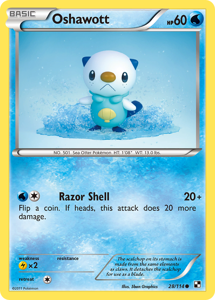 Oshawott (28/114) [Black & White: Base Set] | I Want That Stuff Brandon