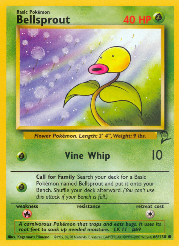 Bellsprout (66/130) [Base Set 2] | I Want That Stuff Brandon