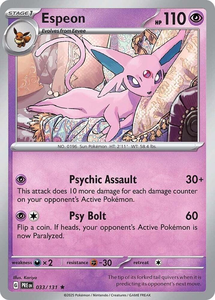 Espeon (033/131) [Scarlet & Violet: Prismatic Evolutions] | I Want That Stuff Brandon