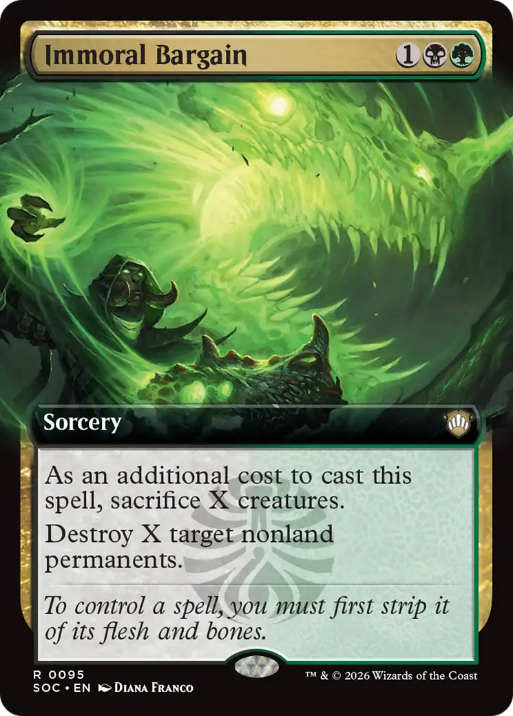 Immoral Bargain (Extended Art) [Secrets of Strixhaven Commander] | I Want That Stuff Brandon
