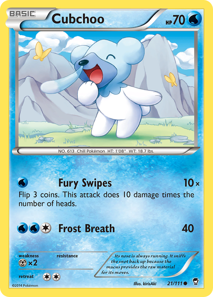 Cubchoo (21/111) [XY: Furious Fists] | I Want That Stuff Brandon