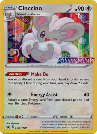 Cinccino (SWSH009) (Prerelease Promo) [Sword & Shield: Black Star Promos] | I Want That Stuff Brandon