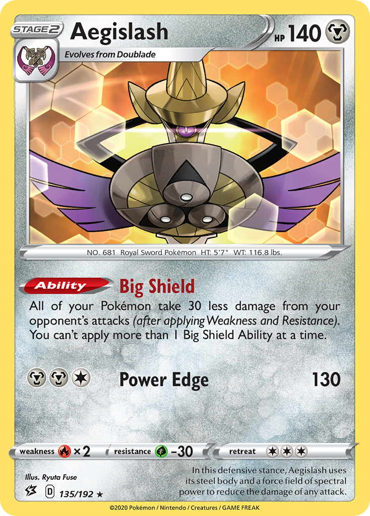 Aegislash (135/192) [Sword & Shield: Rebel Clash] | I Want That Stuff Brandon