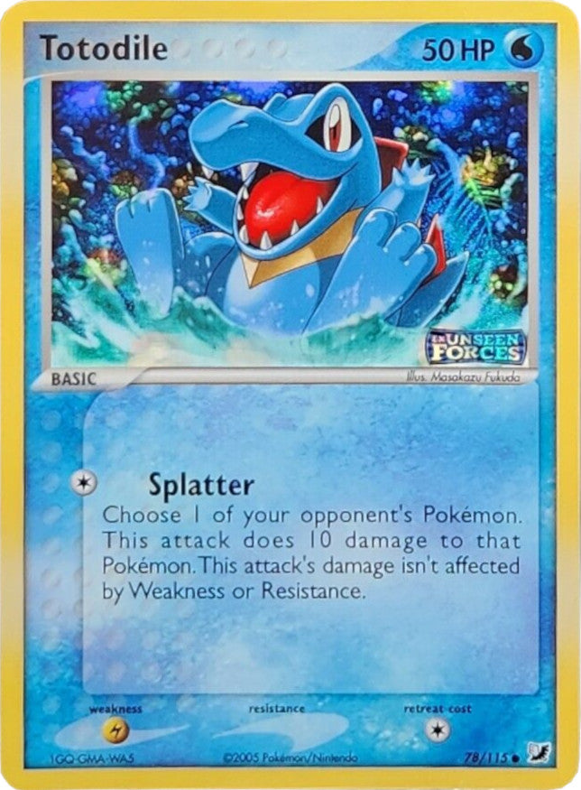 Totodile (78/115) (Stamped) [EX: Unseen Forces] | I Want That Stuff Brandon