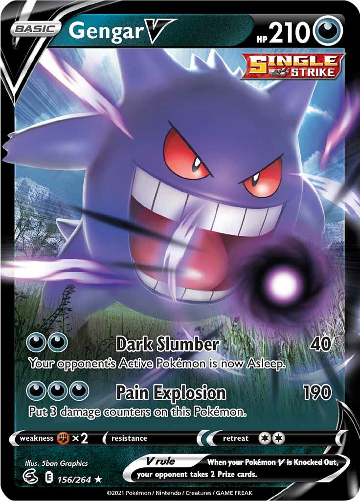 Gengar V (156/264) [Sword & Shield: Fusion Strike] | I Want That Stuff Brandon