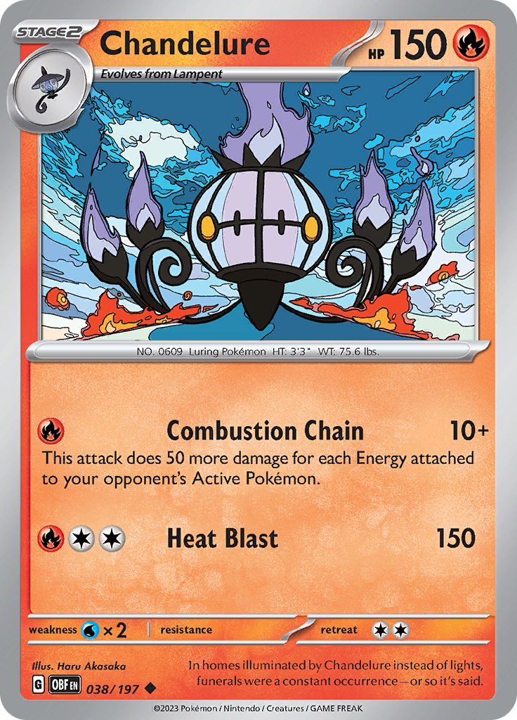 Chandelure (038/197) [Scarlet & Violet: Obsidian Flames] | I Want That Stuff Brandon