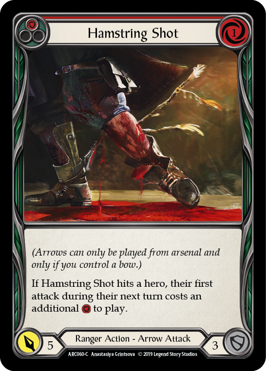 Hamstring Shot (Red) [ARC060-C] (Arcane Rising)  1st Edition Rainbow Foil | I Want That Stuff Brandon