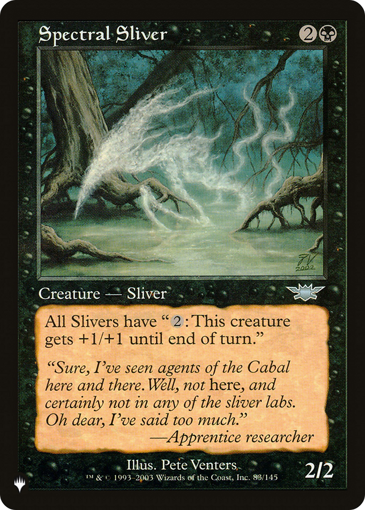 Spectral Sliver [The List Reprints] | I Want That Stuff Brandon