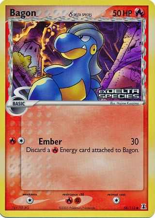 Bagon (58/113) (Delta Species) (Stamped) [EX: Delta Species] | I Want That Stuff Brandon
