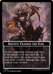 Bounty: Frankie the Fang // Bounty Rules Double-Sided Token [Outlaws of Thunder Junction Commander Tokens] | I Want That Stuff Brandon