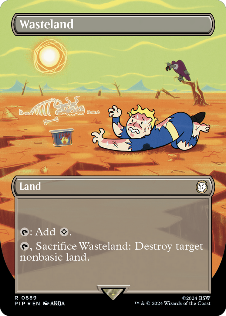 Wasteland (Borderless) (Surge Foil) [Fallout] | I Want That Stuff Brandon