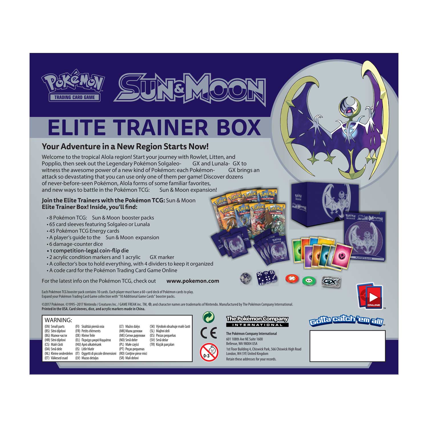 Sun & Moon - Elite Trainer Box (Lunala) | I Want That Stuff Brandon