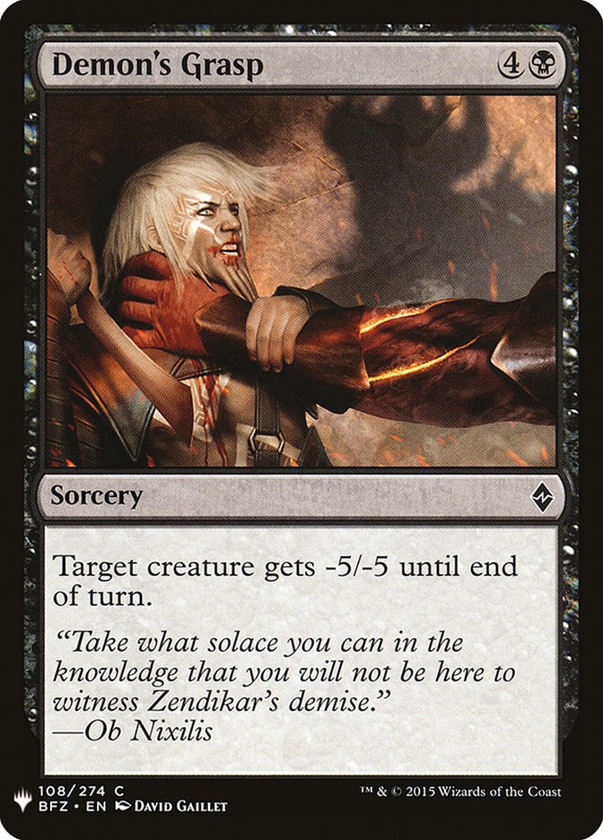 Demon's Grasp [Mystery Booster] | I Want That Stuff Brandon