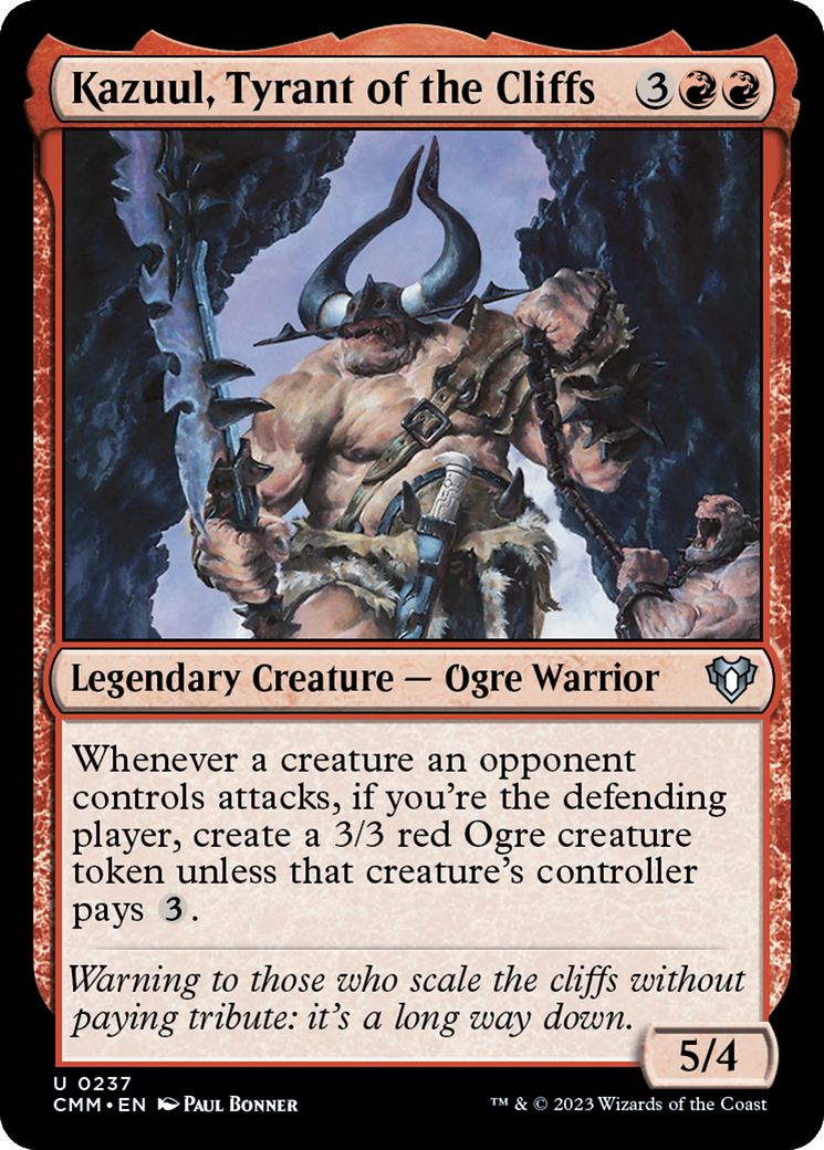 Kazuul, Tyrant of the Cliffs [Commander Masters] | I Want That Stuff Brandon