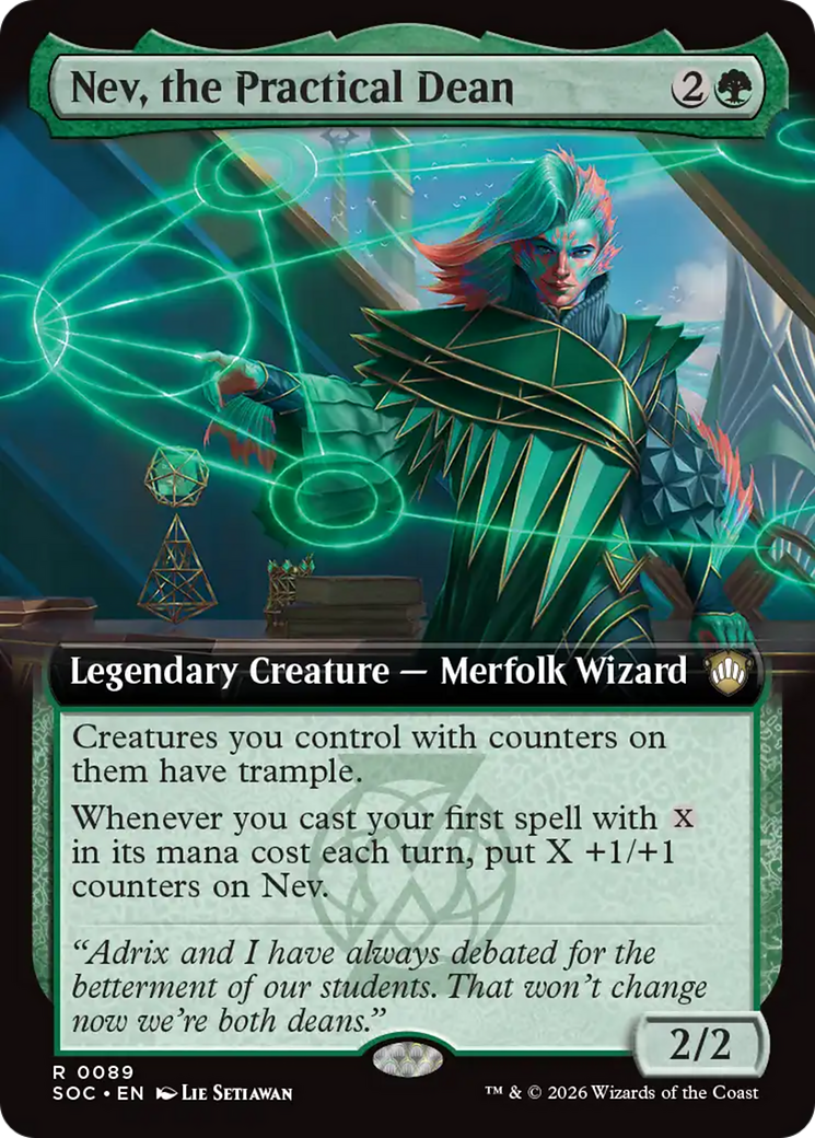 Nev, the Practical Dean (Extended Art) [Secrets of Strixhaven Commander] | I Want That Stuff Brandon