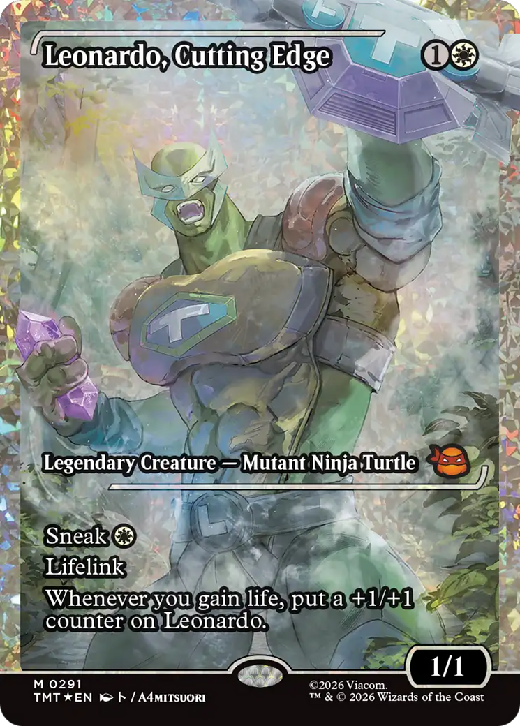 Leonardo, Cutting Edge (Showcase) (Fracture Foil) [Teenage Mutant Ninja Turtles] | I Want That Stuff Brandon