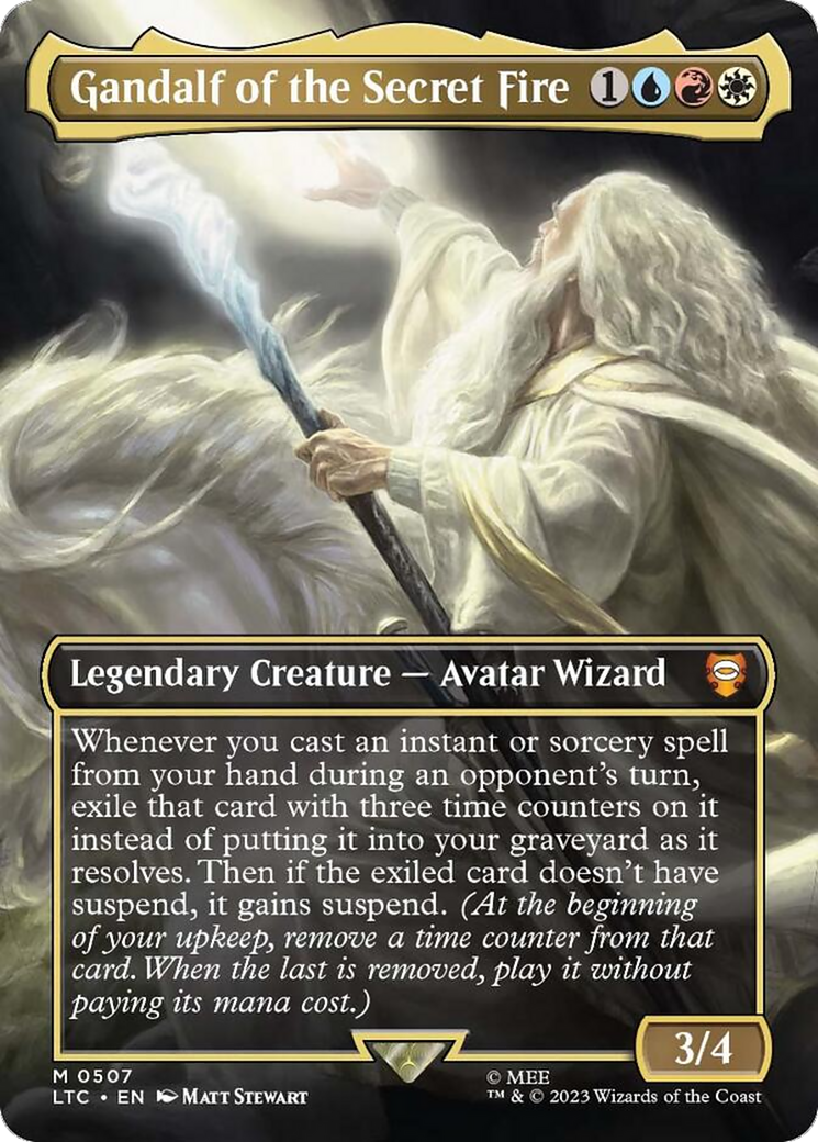 Gandalf of the Secret Fire (Borderless) [The Lord of the Rings: Tales of Middle-Earth Commander] | I Want That Stuff Brandon