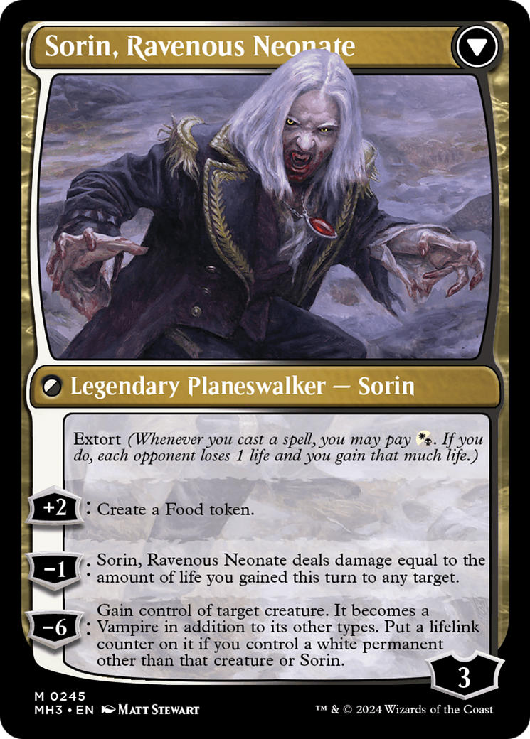 Sorin of House Markov // Sorin, Ravenous Neonate [Modern Horizons 3] | I Want That Stuff Brandon