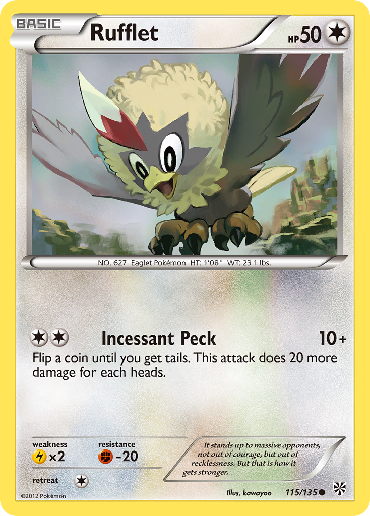 Rufflet (115/135) [Black & White: Plasma Storm] | I Want That Stuff Brandon