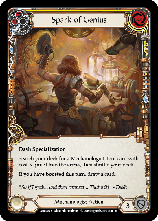 Spark of Genius [ARC009-S] (Arcane Rising)  1st Edition Rainbow Foil | I Want That Stuff Brandon
