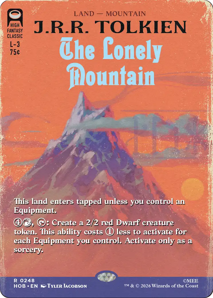 The Lonely Mountain (Borderless) (0248) (Surge Foil) [The Hobbit] | I Want That Stuff Brandon