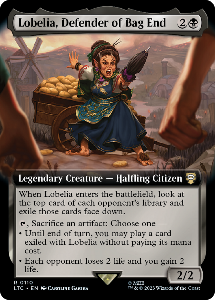 Lobelia, Defender of Bag End (Extended Art) [The Lord of the Rings: Tales of Middle-Earth Commander] | I Want That Stuff Brandon