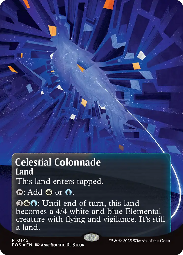 Celestial Colonnade (0142) (Borderless) (Galaxy Foil) [Edge of Eternities: Stellar Sights] | I Want That Stuff Brandon