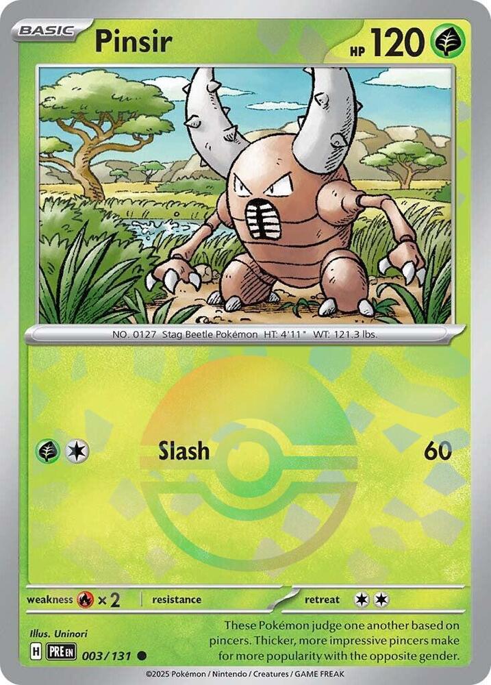 Pinsir (003/131) (Poke Ball Pattern) [Scarlet & Violet: Prismatic Evolutions] | I Want That Stuff Brandon