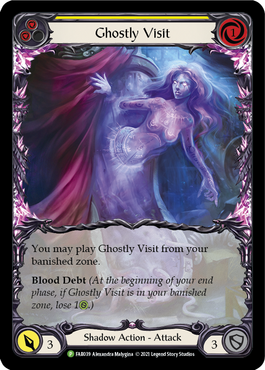 Ghostly Visit (Yellow) [FAB039] (Promo)  Rainbow Foil | I Want That Stuff Brandon