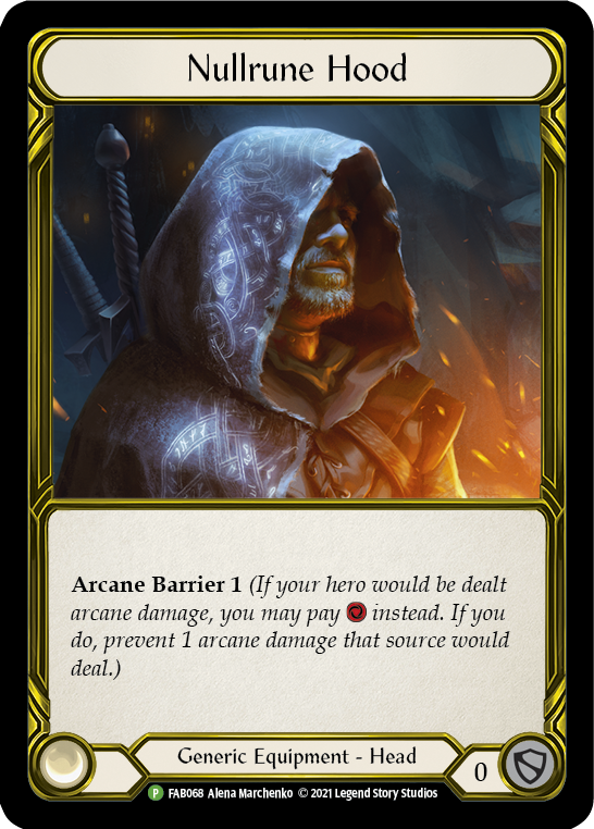 Nullrune Hood (Golden) [FAB068] (Promo)  Cold Foil | I Want That Stuff Brandon